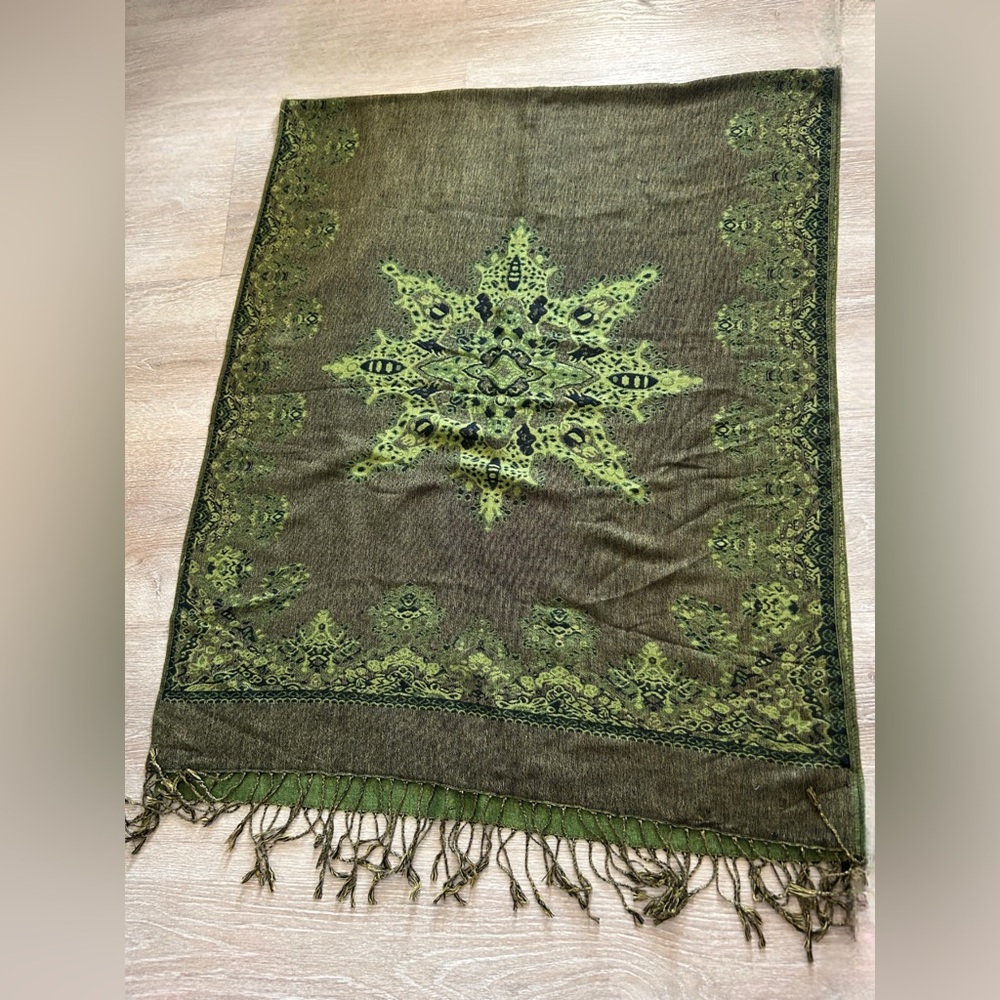 Gorgeous 100% Authentic Pashmina Reversible Patte… - image 3